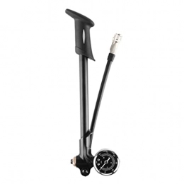 WEREW Bike Pump WEREW Mini pompe à vélo portable en alliage d'aluminium, pompe à vélo avec manomètre 300 psi de pression Mini pompe à vélo de montagne portable Pompe à air et suspension arrière pour gadget de cyc