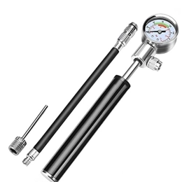 ZITENGGE Bike Pump ZITENGGE Portable High-pressure Pump With Watch, bicycle Pump, mountain Bike, American And French Mouth Pump, handheld Mini Pump