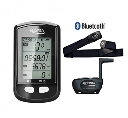 POSMA Accessories POSMA DB2 Wireless GPS Cycling Bike Speedometer Odometer with BHR20 Heart Rate Monitor & BCB20 Speed / Cadence Sensor