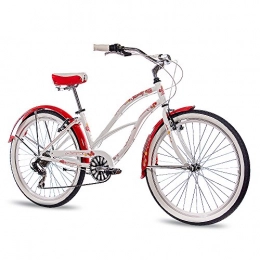 CHRISSON Bici Chrisson Sandy - Bicicletta da donna con cambio Shimano Tourney a 6 marce, stile retrò, stile vintage