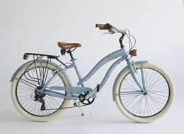 Via Veneto Bici Cruiser Via Veneto Bicicletta Cruiser Donna Made in Italy (Azzurro)