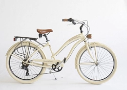 Via Veneto Bici Via Veneto Bicicletta Cruiser Donna Made in Italy (Beige)