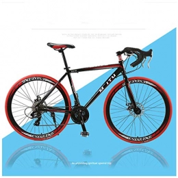 CDBK Bici da strada 30-velocità Mountain Bike, Sport 700C Piegare Bicicletta velocità della Vettura da Corsa su Strada A Doppio Disco del Freno della Bicicletta 26.8 Pollici, Nero