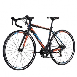 AZYQ Bici da strada AZYQ Bici da strada a 14 velocit, bici da citt con telaio in alluminio per uomo adulto, bicicletta da corsa con freni a disco, perfetta per tour su strada o su strada sterrata, blu, arancia