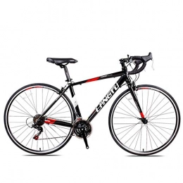 AZYQ Bici da strada AZYQ Bici da strada, bicicletta da strada per adulti a 21 velocit, bici da corsa con ruote a doppio freno 700C, bici da strada da uomo in alluminio leggero, nero rosso, Nero rosso