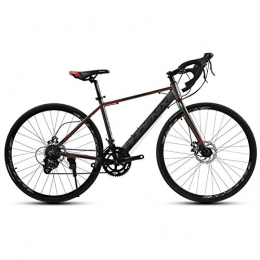 AZYQ Bici da strada AZYQ Bici da strada per adulti, bici da strada con ruote 700C a 14 velocit, bicicletta con telaio in lega con freni a disco, perfetta per tour su strada o su strada sterrata, grigia, Nero