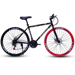 Domrx Bici Bici da Strada Bicicletta a Doppio Disco velocità del Freno 26 Pollici Dead Fly Fixed Gear Uomo e Donna Studenti Adulti New-Black velocità Red_24