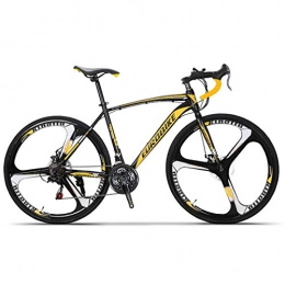 peipei Bici da strada Bici da Strada in Acciaio al Carbonio 700C Bici da Strada Studenti Maschi e Femmine da Corsa su Strada Bici da 21 / 27 velocit per Adulti-Nero Giallo 3K_Poland_21