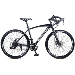 FXMJ Bici da strada Bici da Strada in Carbonio, Ruota da Strada con Sospensione Completa 700C, Freni A Disco A 21 velocità, Bici da Strada per Uomo E Donna, Nero