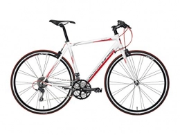 Cicli Adriatica Bici da strada Bici Ibrida Cicli Adriatica Tiger RS da uomo con telaio in alluminio, ruote da 28", cambio Shimano a 24 velocità (Bianco, 54)