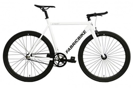 FabricBike Bici da strada FabricBike Light – Fixed Gear Bicicletta, Single Speed Fixie Completa mozzo, Telaio in Alluminio e Forcella, Ruote 28, 4 Colori, 3 Dimensioni, 9.45 kg (Taglia M) (S-50cm, Light Pearl White)