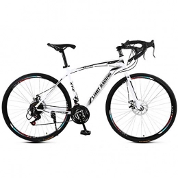 FXMJ Bici da strada FXMJ 21 velocità Bici da Strada 700C Ruote Bici da Strada Doppio Freno a Disco Biciclette, Ruote da 26 Pollici, Adatto per Ciclisti 160-185 cm, Bianca