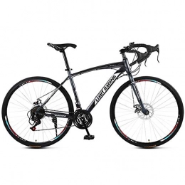 FXMJ Bici da strada FXMJ 21 velocità Bici da Strada 700C Ruote Bici da Strada Doppio Freno a Disco Biciclette, Ruote da 26 Pollici, Adatto per Ciclisti 160-185 cm, Nero