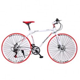 HAOHAOWU Bici da strada HAOHAOWU Bicicletta da Corsa in Alluminio da Corsa, Mountain Bike 21 velocità Piega Freni A Doppio Disco Auto Sportiva 700C velocità Studente Bicicletta Telaio Bici da Strada Moda, B