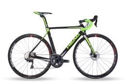 HEAD Bici HEAD I- Speed Race, Bicicletta da Corsa Unisex Adulto, Nero Opaco / Verde, 52