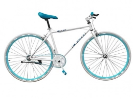 Helliot Bikes Bici Helliot Bikes Soho 02, Bicicletta Fixie Urbana Unisex Adult, Bianco e Blu, M-L