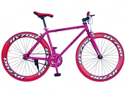 Helliot Bikes Bici Helliot Bikes Soho 03, Bicicletta Fixie Urbana Unisex Adult, Nero E Rosso, M-L