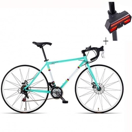 Huoduoduo Bici da strada Huoduoduo Bici, Bici Da Strada, 52 Cm 27 Velocità, Acciaio Ad Alto Tenore Di Carbonio, Freni A Doppio Disco, Pneumatici Antiusura Antiscivolo, Indicatori Di Direzione Per Biciclette Regalo