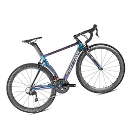 JJIIEE Bici JJIIEE Bici da Strada Fuoristrada Ruote 700C Freno a Disco a 22 velocità Bici da Strada in Alluminio, cursore Riflettente colorato Laser UV, Bicicletta da Corsa più Veloce e più Leggera, F, M