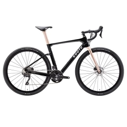 KOOTU Bici KOOTU Bicicletta da strada in carbonio Gravel, bici con telaio in fibra di carbonio T800 e Shimano GRX RX400 700C a 20 velocità