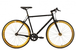 KS Cycling Bici KS Cycling Fixie Fitnessbike 28“ Pegado Nero-Oro 53 cm