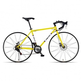 M-YN Bici da strada M-YN Biciclette da Strada per Uomo da Uomo 68 Cm Bicicletta Bicicletta per Adulti Bici Bicicletta Bicicletta Dual Distano Bike Bicycle Bicycle Bici da Uomo, 21 velocità(Color:Giallo)