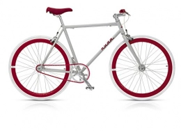 MBM Bici MBM Nuda Bicicletta Scatto Fisso, Grigio / Rosso, 53 cm