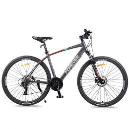 MJY Bici MJY Bici da strada a 27 velocità, freno a disco idraulico, sgancio rapido, bicicletta da strada leggera in alluminio, bicicletta da città per uomo donna, Grigio