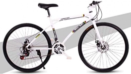 MJY Bici MJY Biciclette da strada, bici da 26 pollici a 24 velocità, doppio freno a disco, telaio in acciaio ad alto tenore di carbonio, bici da corsa, uomini e donne per soli 6-24 adulti