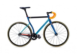 MONTANTE CICLI Bici da strada MONTANTE CICLI Pista 747, Bicicletta da Citta Uomo, Nero / Azzurro / Arancione, M