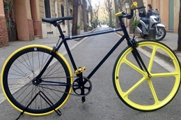 Mowheel Bici Mowheel Bicicletta velocità Single Speed Fix-5 Classic BlackYellow Taglia 54 cm