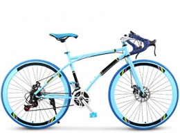 ndegdgswg Bici ndegdgswg Bici da Strada con Manubrio Curvo, Pneumatico Solido a velocità Variabile Bicicletta per Adulti da 26 Pollici a 24 velocità Pureblue24speed40knives