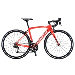 SAVADECK Bici da strada SAVADECK Bici da corse carbonio, Warwind5.0 700C bici da strada T800 Telaio Forcella e Reggisella in Carbonio con Shimano 105 R7000 22 velocità Ultraleggere bicicletta per uomo donna (Bright red, 54)