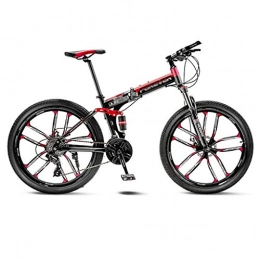 TOOLS Mountain Bike Bici da Strada 21 velocità MTB della Bici di Montagna della Bicicletta della Strada degli Uomini di Folding 24/26 Pollici Ruote for Donne Adulte (Color : Red, Size : 24in)