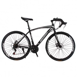 TYSYA Bici da strada TYSYA Bici da Strada 700C 30 velocità Biciclette da Città Manubrio Curvo Unisex Ciclismo All'aperto Doppio Freno A Disco Leggero Bicicletta da Corsa, Nero