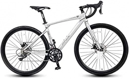 JYTFZD Bici da strada WENHAO Bici da strada for adulti, 16 marcia da corsa a 16 velocità, biciclette da strada in alluminio leggero con freni a disco idraulici, pneumatici da 700 * 32C (colore: grigio, dimensioni: maniglia