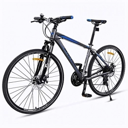 JYTFZD Bici da strada WENHAO Bici da strada for adulti, 27 Velocità Bici con una forchetta di sospensione, freni a disco meccanici, rilascio rapido Commentato urbano Bici, 700C, Grigio (Colore: Grigio) (Colore: Grigio)