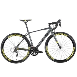 WJSW Bici WJSW Bici Strada, biciclettcors16 velocità Adulti, biciclettpendolare Città Alluminio Ultraleggero 480MM, perfetttour su strao su strasterrata, Grigia