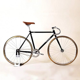 WND Bicicletta AD Ingranaggi FISSI 52cm Telaio in Acciaio al Cromo molibdeno Bicicletta a velocità Singola, Nera, 52cm (160cm-180cm)