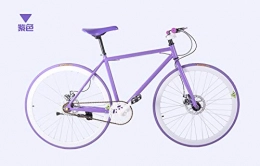 WXHNQLX Bici da strada WXHNQLX Dead Fly   Bike Freno a disco per bicicletta da   strada 27 pollici uomo studente minimalista, viola, 27 pollici