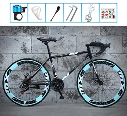 YTDHBLK Bici YTDHBLK GTT Strada Biciclette, 24 velocità 26 Bici Pollici, Doppio Disco Freno, Acciaio al Carbonio Telaio, Strada Biciclette da Corsa, per Uomo e Donna per Soli Adulti / Bule