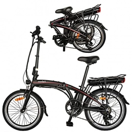 HUOJIANTOU Bici 20" Bicicletta Elettrica Mountain Bike da Strada, Montagna-Bici per la Mens Sedile Regolabile Compatta Pneumatici 3 modalit di velocit modalit Crociera 250W Batteria 36V 13Ah 468Wh Bicicletta