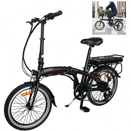 HUOJIANTOU Bici 20' Bicicletta elettrica Pieghevole per Adulti, Montagna-Bici per la Mens Sedile Regolabile Compatta Impermeabile IP54 modalit di guida bici da 250W 48V 10AH Mountain Bike elettrica