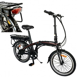 CM67 Bici 20' Bicicletta elettrica Pieghevole per Adulti, Montagna-Bici per la Mens Sedile Regolabile Compatta Pneumatici 20" Ebike Bici elettrica per Bici 250W Ciclomotore Batteria al Litio