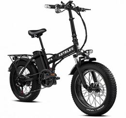 KETELES Bici 20 Pollici Bicicletta Elettrica Pieghevole per Uomo e Donna, 4, 0 Pollici Fat Tire, Batteria Rimovibile da 48 V 18Ah, 1000 W Ebike è adatta per neve, montagna, sabbia