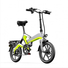 Electric oven Bici 400W Bike elettrica Pieghevole for Adulti Bicicletta elettrica Leggera for Adulti 48V 10Ah Batteria al Litio 16 Pollici Pneumatico Elettrico Mini Pieghevole e Bike (Colore : Giallo)