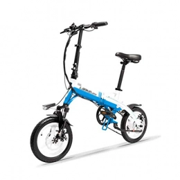 AA-folding electric bicycle Bici elettriches AA-folding electric bicycle ZDDOZXC A6 Mini Bicicletta Pieghevole Portatile E, Bicicletta elettrica da 14 Pollici, Motore 36V 350W, Cerchio in Lega di magnesio, Forcella a Sospensione