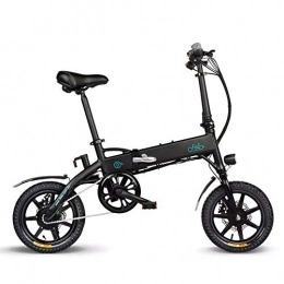 PU-bike Bici Adulti Città eBike Elettrico Bicicletta ciclomotore 6V 250W 10.4Ah 14 Pollici di Folding Mountain Bike 25 kmh Max 60KM Chilometraggio Bici elettrica (Colore : Nero, Dimensione : 130x40x110cm)