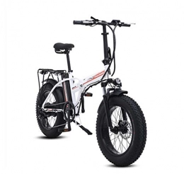 AISHFP Bici elettriches Adulti Pieghevole Mountain Bike elettrica, 500W 48V Batteria al Litio, in Lega di Alluminio Super Long Crociera capacità Bicicletta elettrica, 20 Pollici Ruote, A