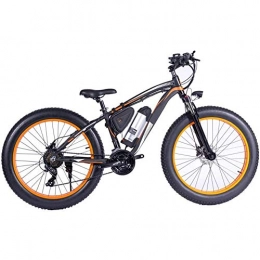 AGWa Bici elettriches AGWa Bici elettrica bici di montagna elettrica 26inch Fat Tire E-Bike 21 velocità freni Beach Cruiser Mens Sport Mountain Bike batteria al litio a disco idraulici